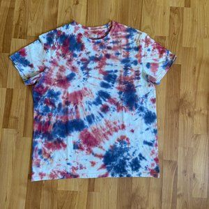 Custom Tie Dye T-Shirt 'Fireworks' Men's Large
